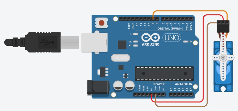 SG90 servo on pin 9