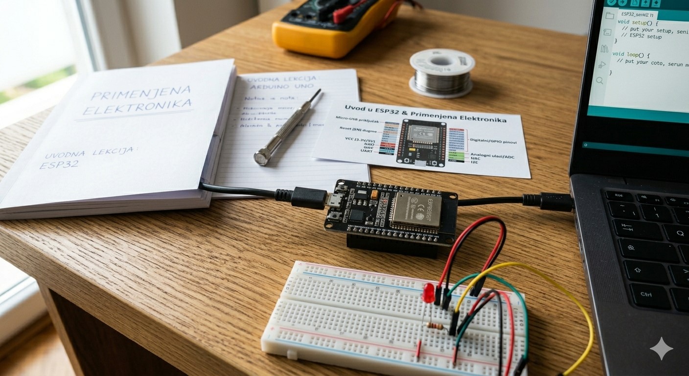 ESP32 razvojna ploča sa WiFi i Bluetooth podrškom