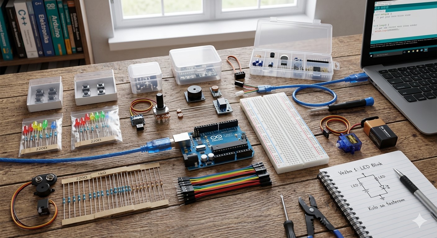 Osnovni razvojni komplet za Arduino vežbe